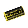 Nitecore NL1665R 16340 RCR123A Li-Ion Akku 3,7V 650mAh mit USB (+)