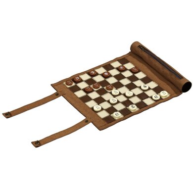 Philos Schach-Backgammon-Dame rollbares Spielfeld - Kunstleder |