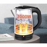 Cheffinger Home Electric Kettle 2000W - Wasserkocher 2,3L Chrom (+)