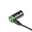 NEXTORCH DC20061 16340 3.6V - Li-Ion Akku 800mAh mit USB-Anschluss