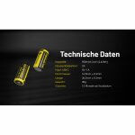 Nitecore NL169R - 16340 Li-Ion Akku 950mAh mit 2A und USB-Anschluss